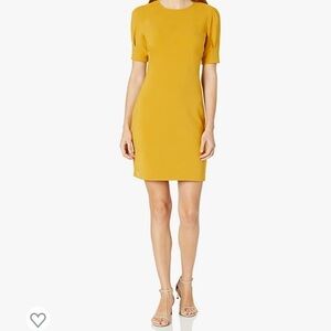 LARK & Ro short sleeve‎ dress women’s size 16 mustard yellow